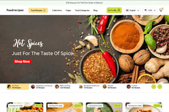 design money making spices shopify store grocery store food recipe website