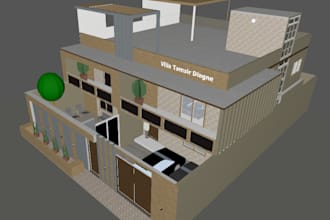 desing 2d and 3d house plans with electrical projection
