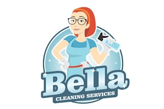 design spotless classic cleaning company logo