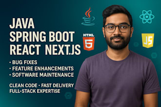 develop scalable modern web app in java spring boot react nextjs