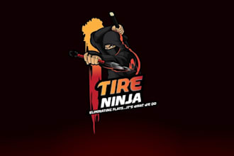 design professional tire ninja sealant logo