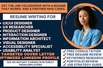 review and edit your resume ui ux resume and design ux ui portfolio cover letter