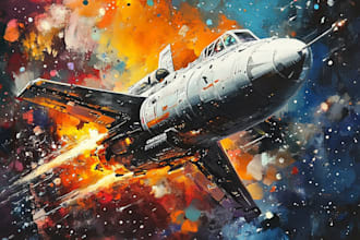 create vehicle and spaceship concept art for you