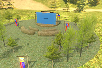 create 3d game environment level design 3d game art ue environment in blender