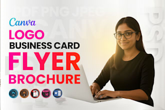 create logo, business card, brochure, flyer and letterhead design in canva
