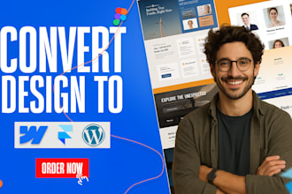 design framer or webflow website, figma to webflow, redesign wordpress website