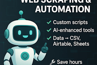 build custom web automation or scraping tools for your business