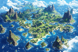 do an epic fantasy, dnd scene or map
