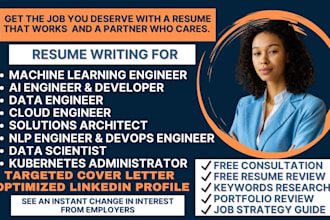 write machine learning resume data engineer resume and tech resume cover letter