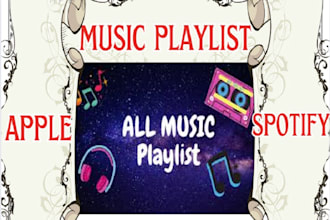 boost your  music with organic playlist exposure