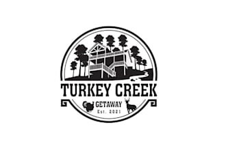 design update vacation cabin rental logo