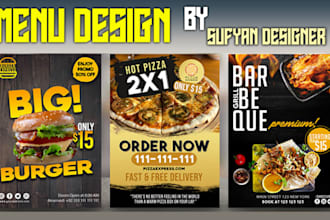 design poster for marketing, food, event, medical, facebook