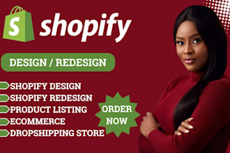 build shopify store design, ecommerce dropshipping store, shopify website design