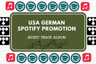 promote your usa and german spotify music organically to increase streams
