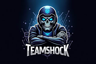 do awesome skull soldier logo with free source file
