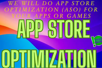 do aso for apps or games on google play or ios store