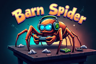 make amazing barn spider logo with free source file included
