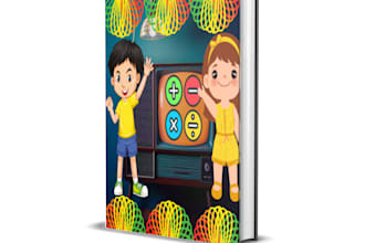 create math workbooks with book cover design for amazon KDP