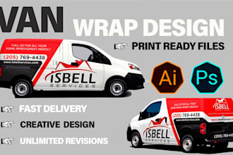 awesome van wrap design, car wrap design, truck wrap design, vehicle wrap design
