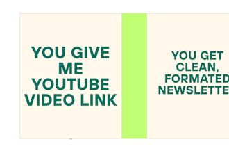 repurpose your youtube video into a newsletter