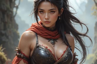 digital fantasy wow character, print dnd warrior,aos 4k army