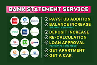 prepare bank reconciliation and financial statements for you