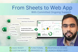 transform excel, sheets, form, notion or idea into a web app
