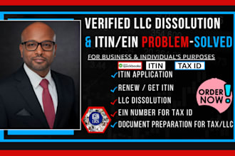help you to get itin number as an irs caa, dissolve delaware llc, wyoming llc