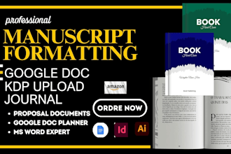 do, manuscript formatting google doc, paperback, journal design ebook kdp upload