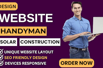 build contractor, construction, hvac, cleaning, plumbing solar roofing website
