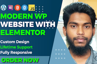 design or redesign wordpress website as an elementor expert