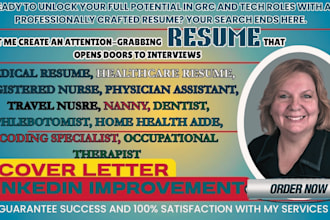 help you craft medical, healthcare, registered nurse, physician assistant resume
