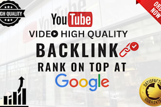 do 1500 plus youtube video backlink for rank on top page