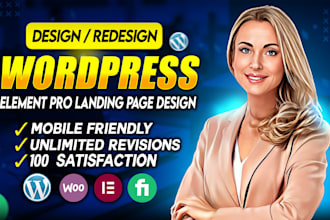 responsive wordpress landing page design and elementor pro landing page