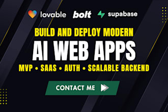 build your web app using lovable dev ai, bolt new ai, and supabase