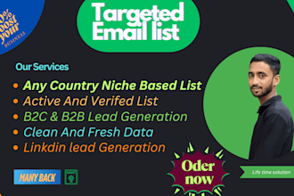 collect targeted email list and b2b lead for email marketing