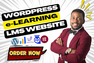 design wordpress lms website with tutor lms learndash learnpress website