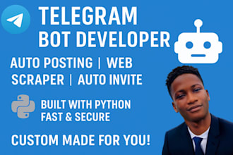 build telegram auto invite bot or auto referral bot for your group