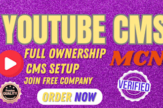 claim and set up your youtube cms with full ownership and boost your channel