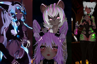 custom vrchat avatar vroid model furry avatar anime character fursona vrc nsfw