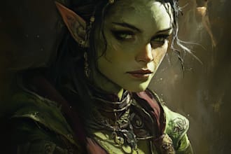 make your dnd character art, fantasy character design