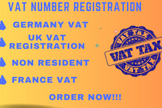 vat number registration for uk france germany ireland estonia and filling