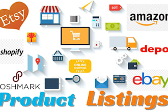 do SEO product listing or cross listing on ebay, depop, poshmark, mercari