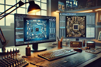 design schematics, pcb layouts, and gerber files in kicad, altium, or easyeda