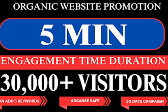 boot 5 min duration organic website traffic promotion