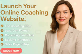 design online coaching website consulting website generate life coaching leads