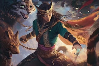 create fantasy character portrait art