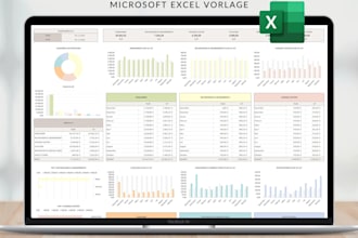 german excel, google spreadsheet financial budget and sales dashboard template