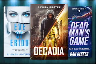 do fantasy book cover art, ebook cover, kindle book cover and book cover design