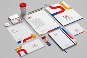 design brand identity and modern unique brand style guide with minimalist logo
